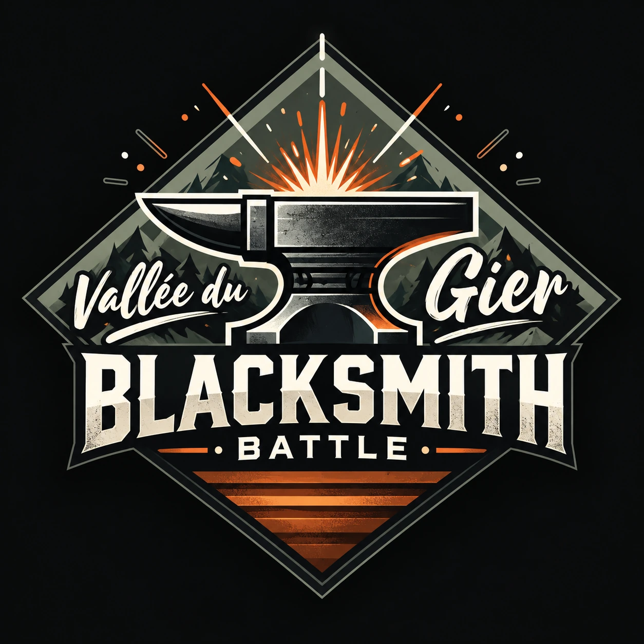 Logo officiel revisité de BLACKSMITH BATTLE — Vallée du Gier